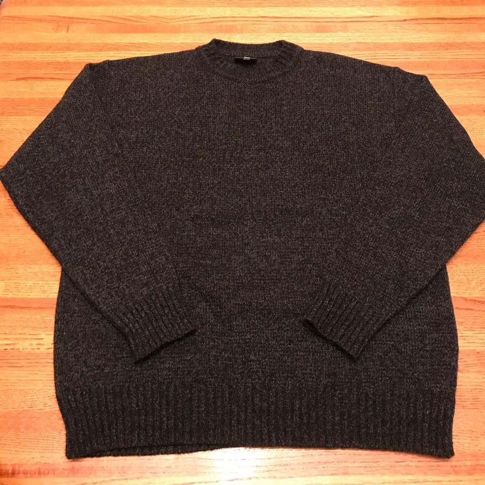 Versace Jeans Couture Sweater Mens XL Dark Gray Wool Blend Crewneck Logo